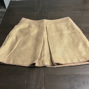 Banana Republic mini metallic gold skirt